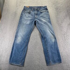 Chaps Jeans Men's 32x30 Blue Cotton Denim Straight Fit Faded Workwear Outdoor